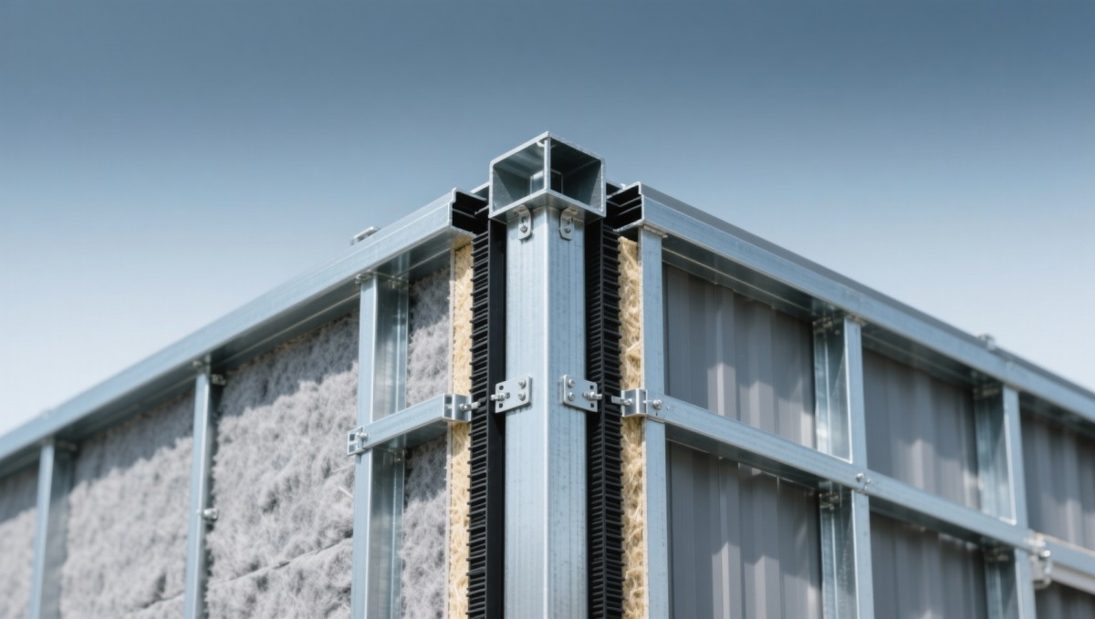 Steel profiles for prefab buildings: How wall panel integration affects thermal bridging calculations