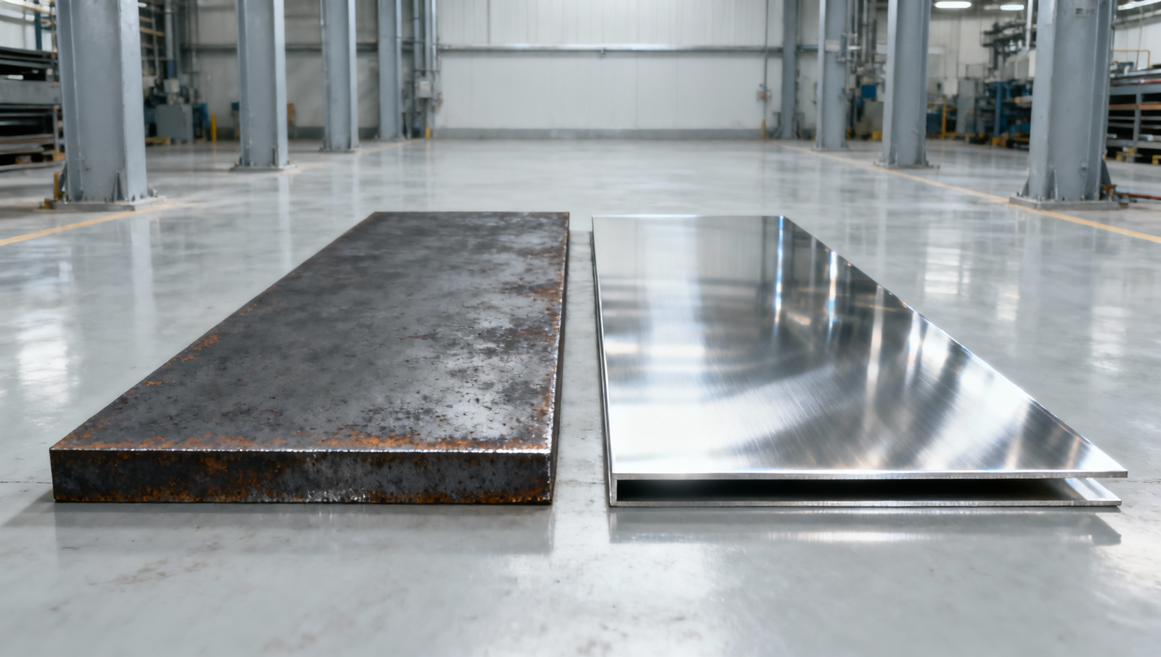 Quanto varia o preço por kg da chapa de aço inoxidável 304 entre os graus laminados a frio e laminados a quente?