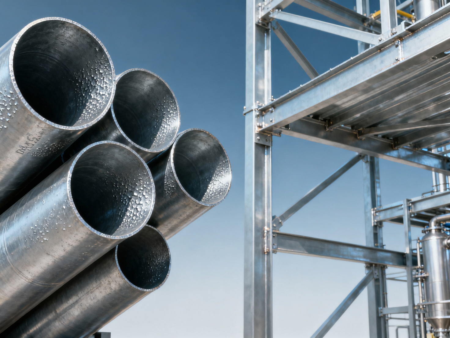 O tubo galvanizado ASTM pode substituir o aço inoxidável em suportes de transportadores de grau alimentício — e o que os inspetores verificam