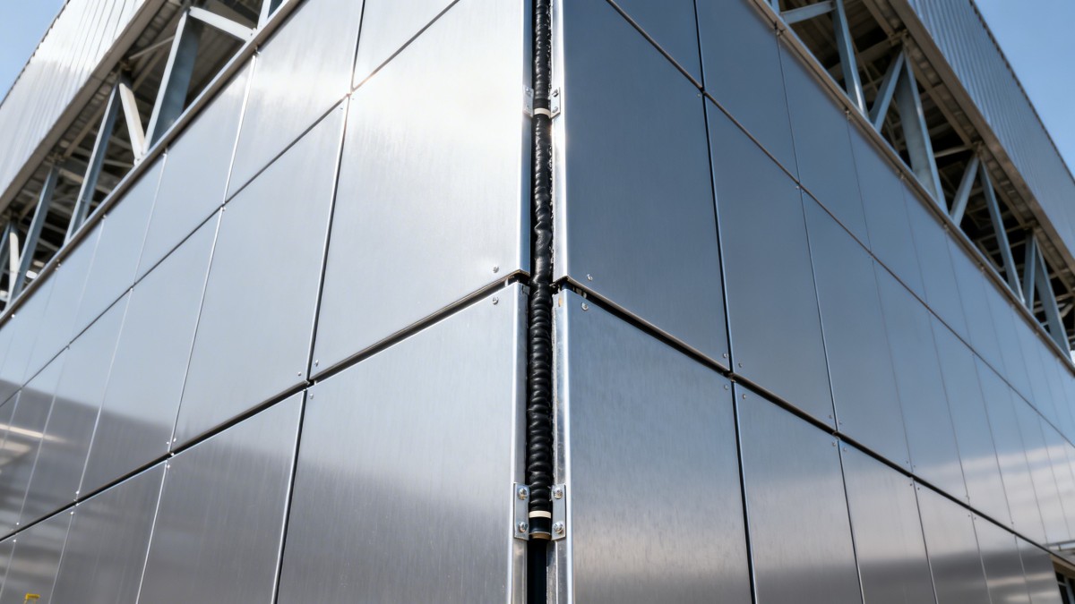 Galvanized wall sheets installed without expansion joints — what happens after summer heat?