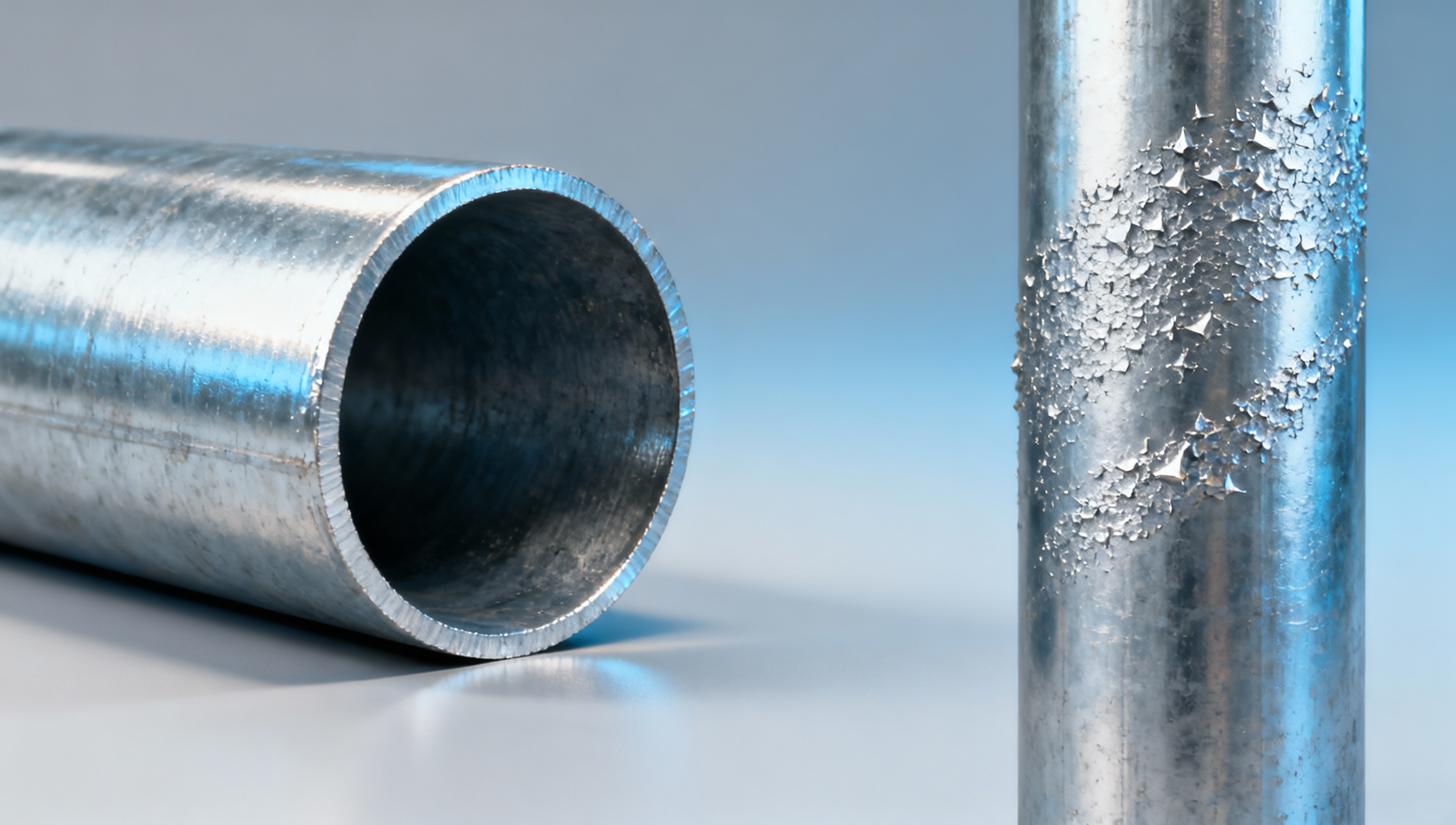 O tubo galvanizado para encanamento falha após 8 anos — a espessura do revestimento foi o problema?