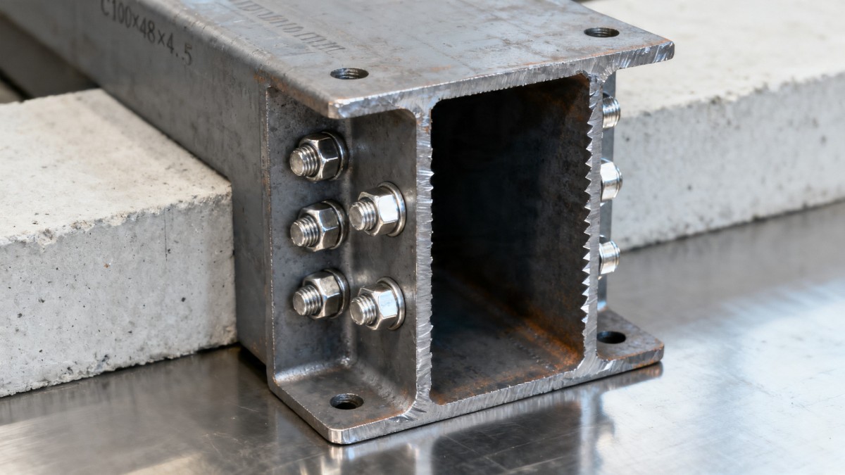 Channel steel load capacity drops 18% when bolted at non-standard spacing