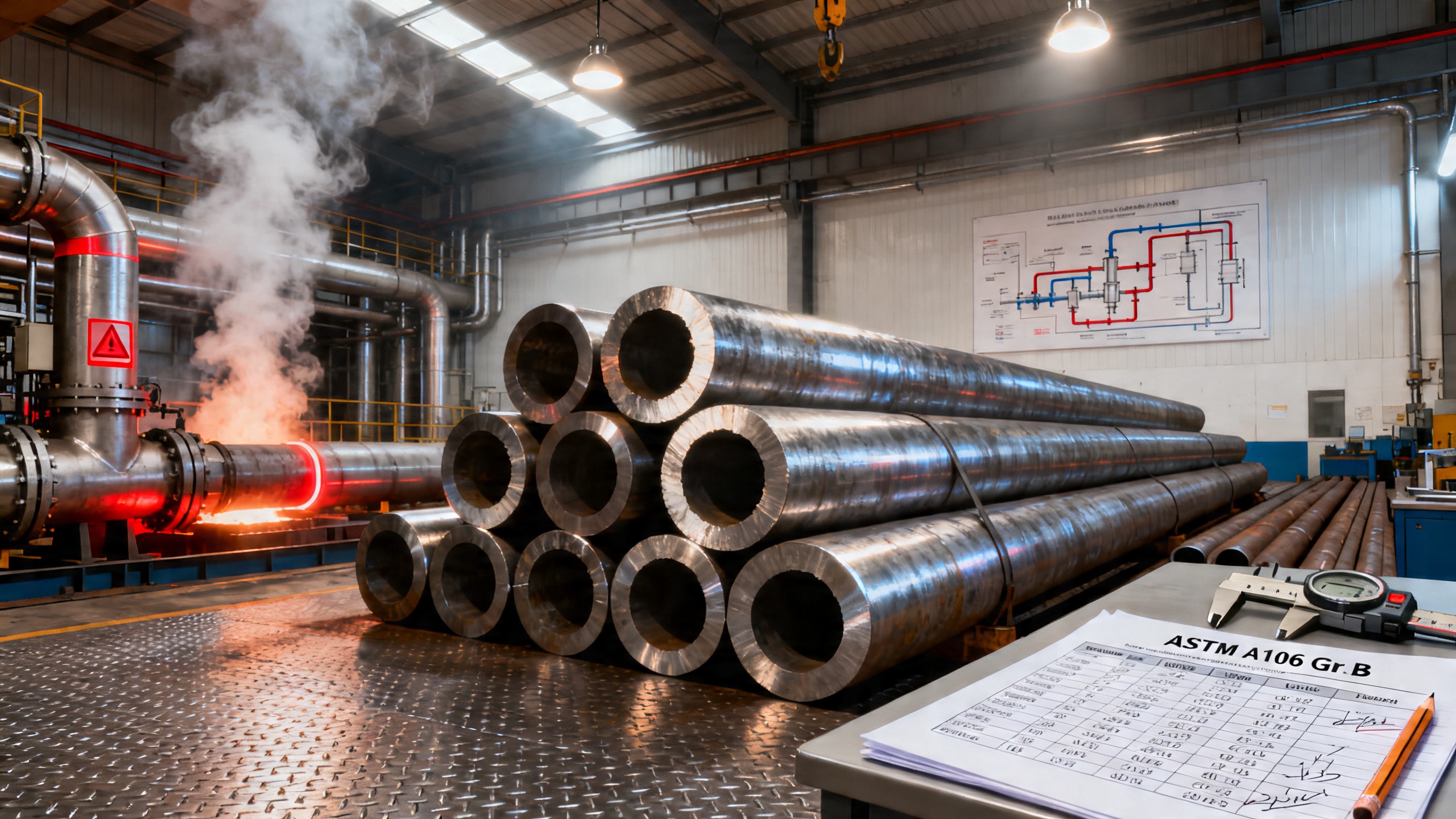 O equivalente ASTM A106 Gr.B pode substituir a especificação original?