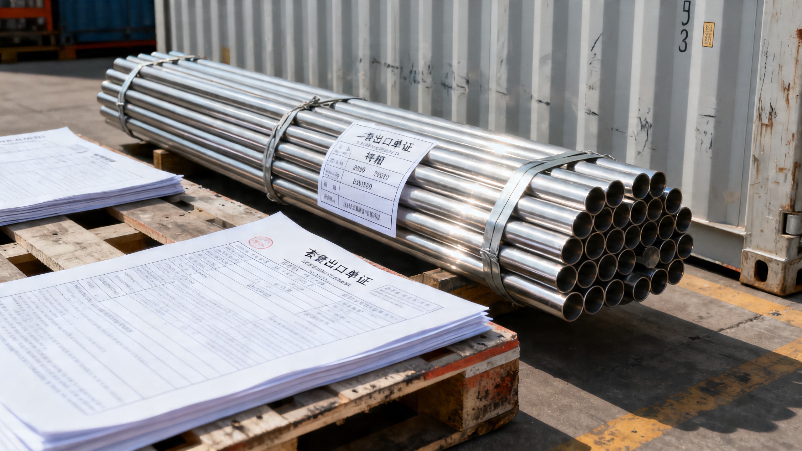 Documentos de exportador de tubos de aço inoxidável que atrasam embarques