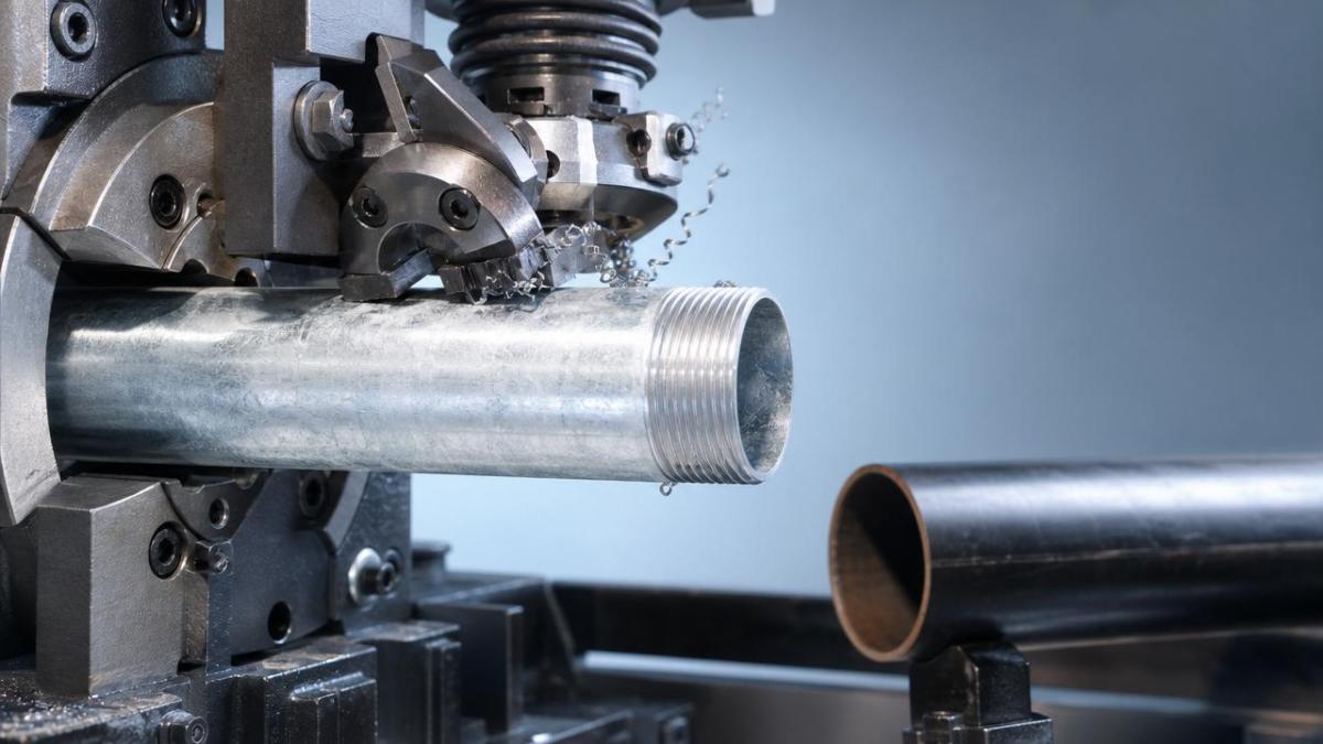 What makes galvanized steel conduit hard to thread?