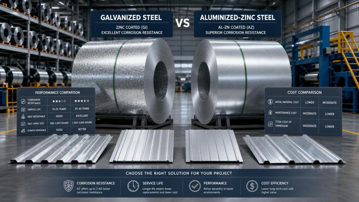 Galvalume Steel vs Galvanized: Cost and Lifespan Galvalume Steel vs Galvanized: Cost and Lifespan