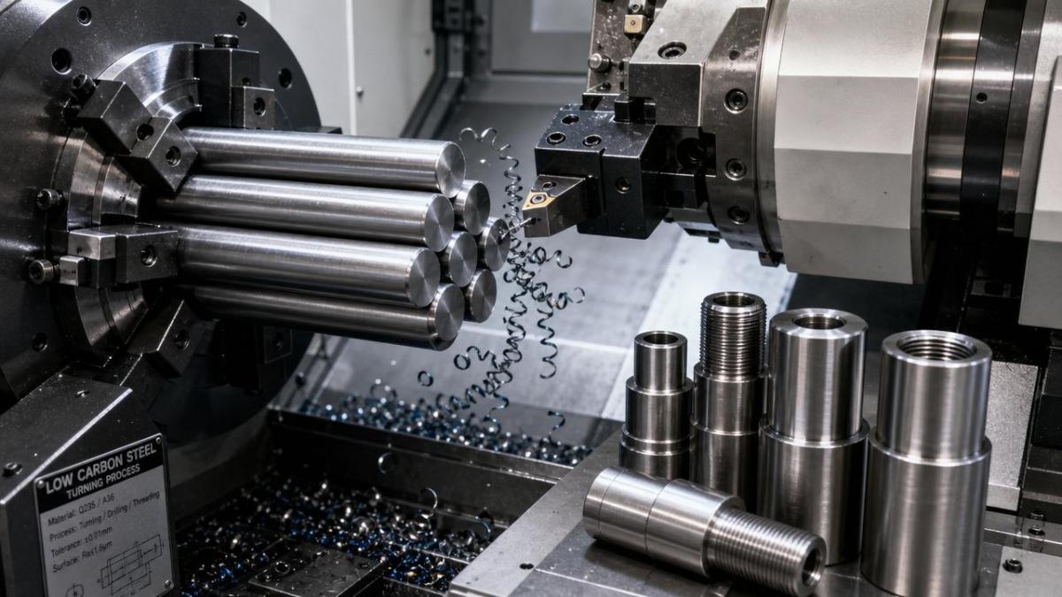 Is low carbon steel round bar good for machining
