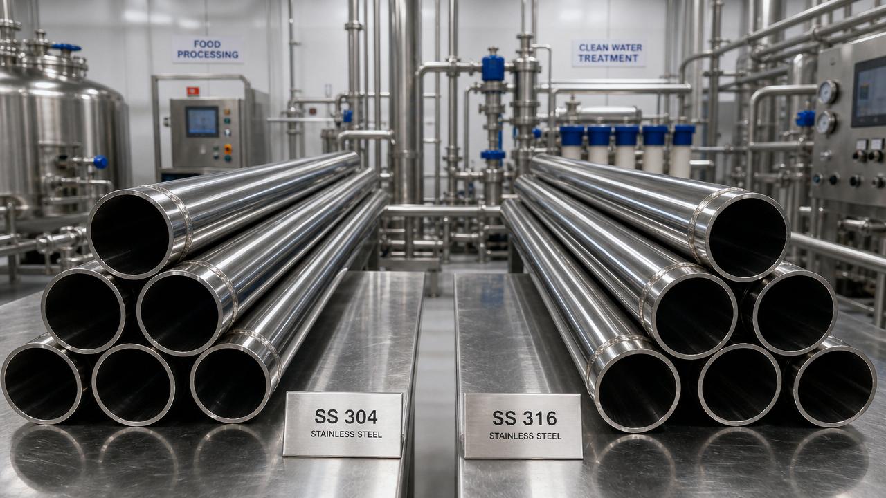 Tubos de aço inoxidável 304 ou 316: qual é o mais adequado para uso em alimentos, água e indústria em geral?