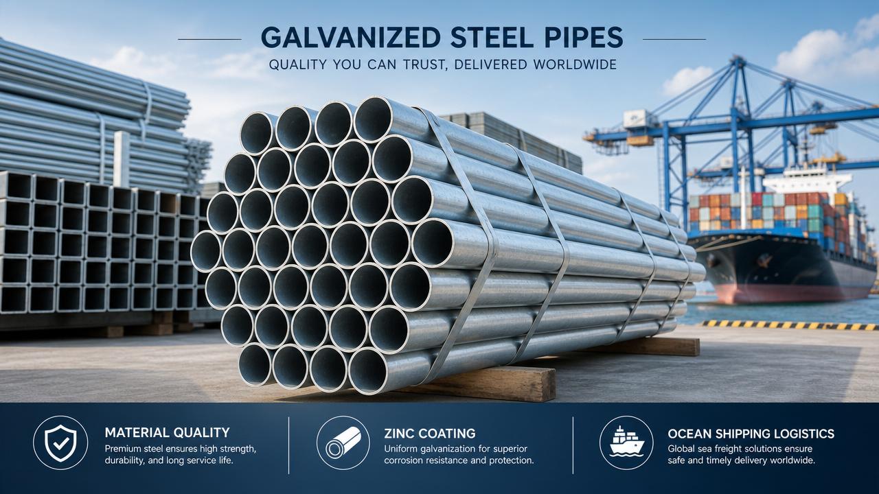 Fatores de preço de tubo de aço galvanizado em 2026: material, zinco e frete