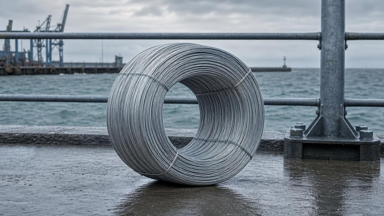 Arame de aço galvanizado a quente para condições climáticas severas
