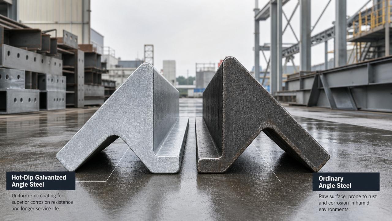 Ângulo de aço galvanizado vs ângulo de aço comum: qual dura mais?