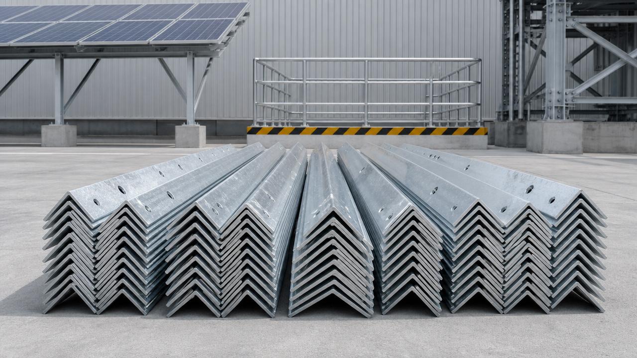 Ângulo de aço galvanizado para suportes externos e proteção de bordas