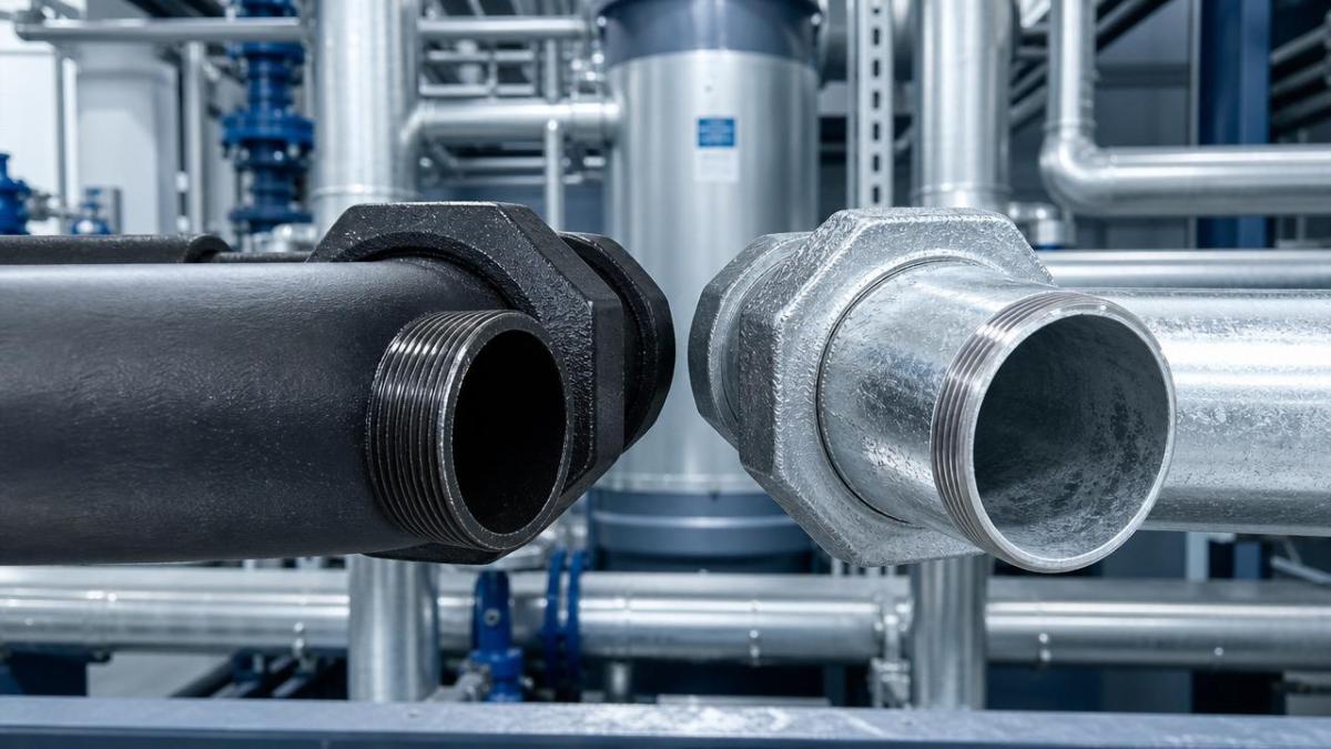 Black Steel Plumbing Pipe vs Galvanized Pipe: Key Differences for Water Systems Tubo de encanamento de aço preto vs tubo galvanizado: Principais diferenças para sistemas de água