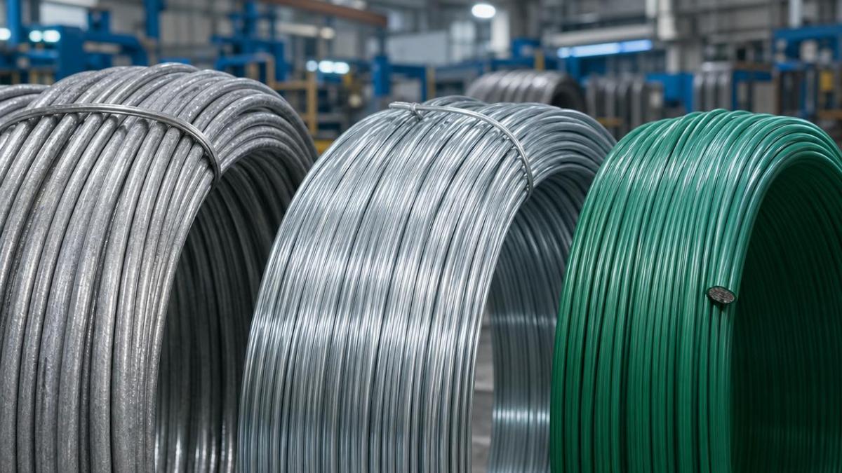 Coated Steel Wire Types and Applications: When to Choose PVC, Zinc, or Other Finishes Tipos e aplicações de fios de aço revestidos: quando escolher PVC, zinco ou outros acabamentos