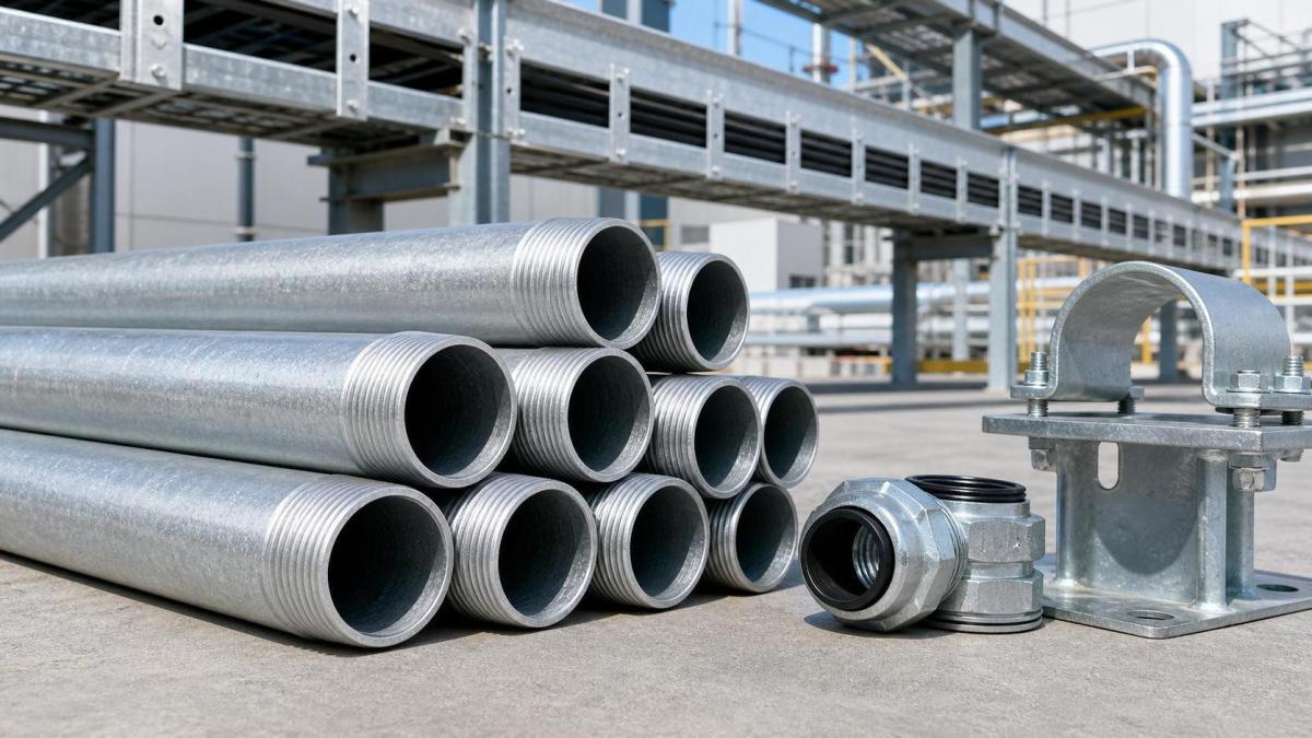 How to Choose Galvanized Steel Conduit Pipe for Outdoor Wiring Como escolher tubos eletrodutos de aço galvanizado para instalações elétricas externas