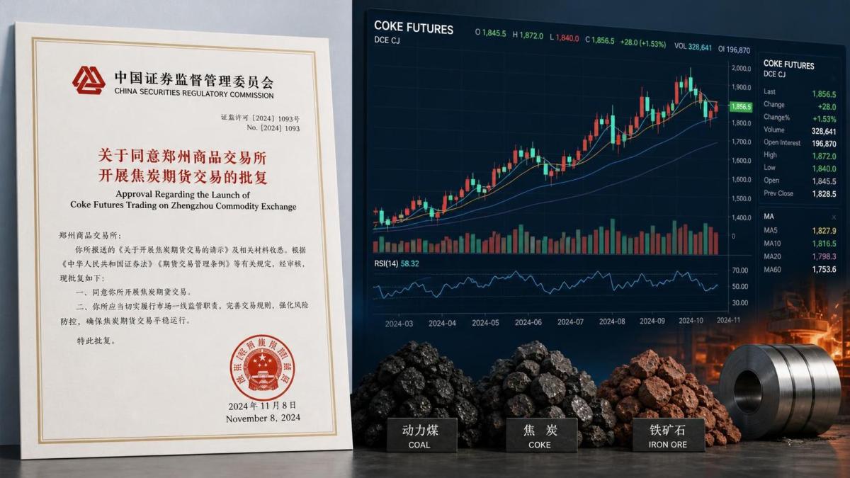 Regulador de Valores Mobiliários da China aprova a listagem de opções de coque, aprimorando as ferramentas de proteção contra riscos para commodities ferrosas Regulador de Valores Mobiliários da China aprova a listagem de opções de coque, aprimorando as ferramentas de proteção contra riscos para commodities ferrosas