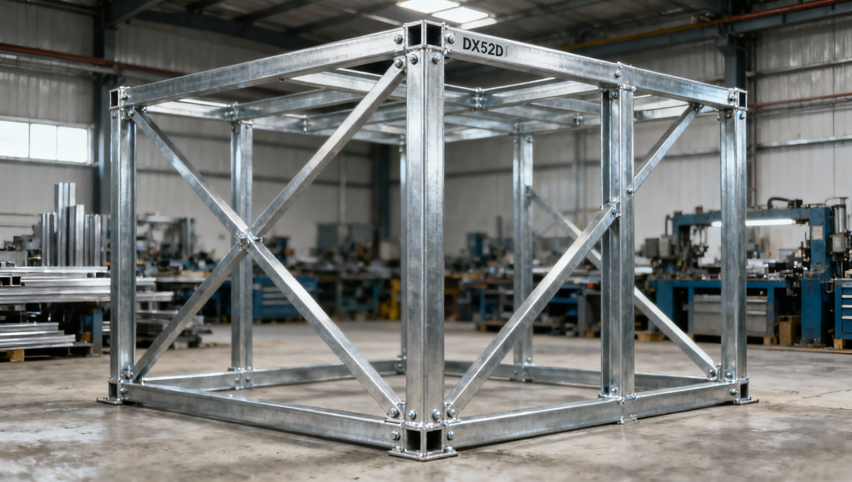 Can DX52D galvanized pipe support light structural frames
