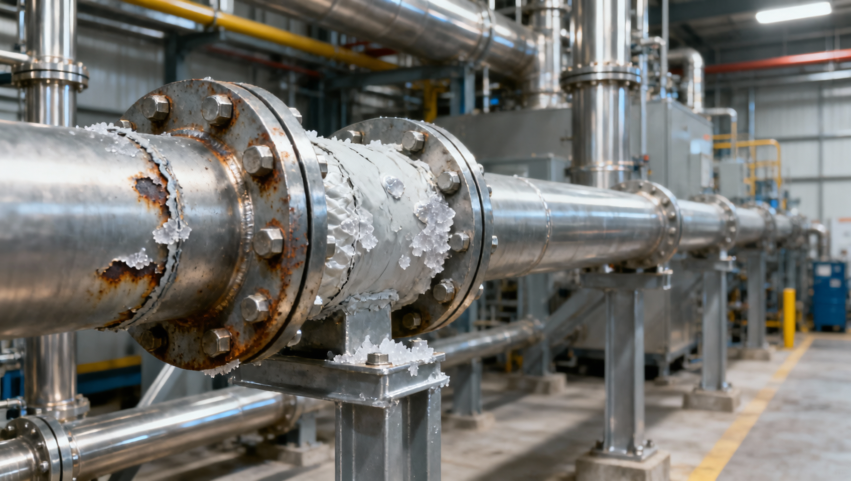 What causes corrosion-resistant pipes to fail in chloride environments?