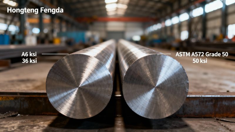 مواصفات قضبان الصلب الكربوني A36 المستديرة مقابل ASTM A572 درجة 50: أيهما أفضل لمشروعك الإنشائي؟