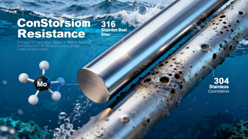 Stainless Steel Bar for Marine Applications: Why 316 Outperforms 304 in Saltwater Environments — Technical Comparison