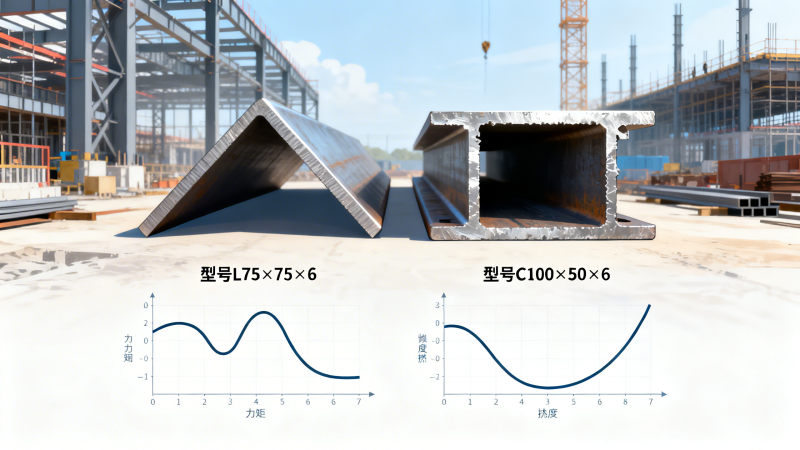 Angle vs Channel Steel Load Capacity Comparison: Bending Moment & Deflection Charts for 6 Common Sizes