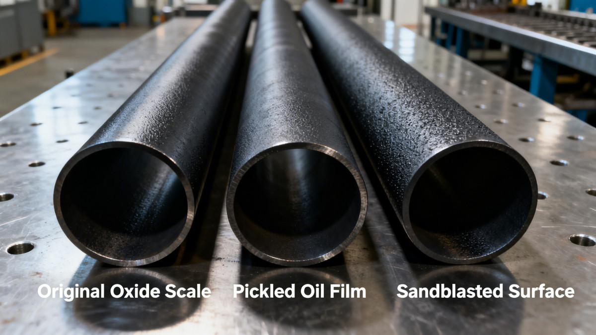 Metal pipe black surface finish options: Mill scale, pickled & oiled, or shot-blasted — which suits your fabrication line?