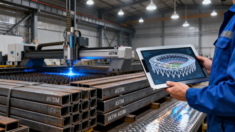 How advanced modeling improves steel structure construction efficiency for stadium projects