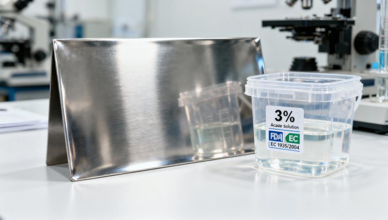 Can sst plate for food processing industry pass FDA and EC 1935|2004 compliance without surface passivation?