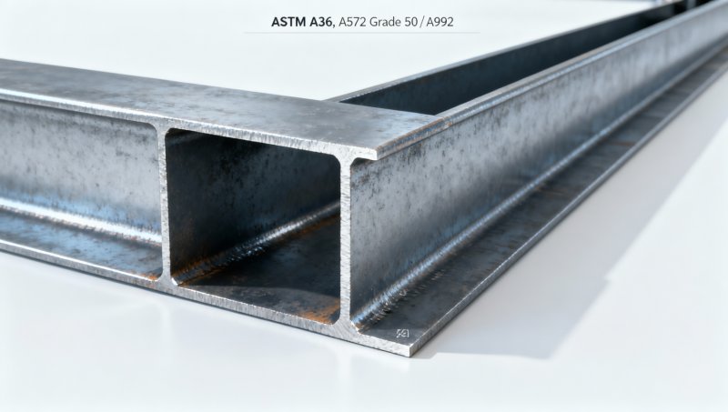 How ASTM steel angle specifications define minimum yield strength for fire-rated stair enclosures
