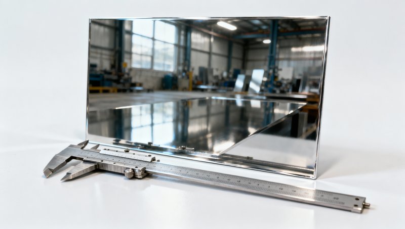 What custom size options are available for mirror stainless sheet without minimum order penalties