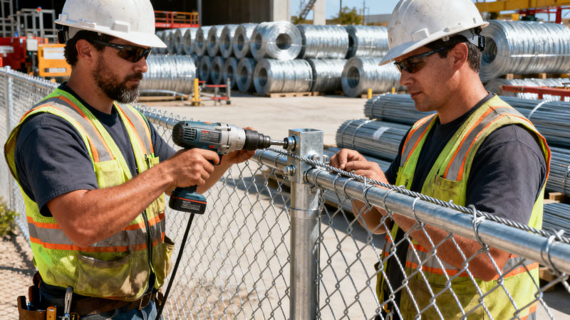 How much labor time is saved installing Wire Products for fencing with pre-assembled tensioning kits versus traditional methods?