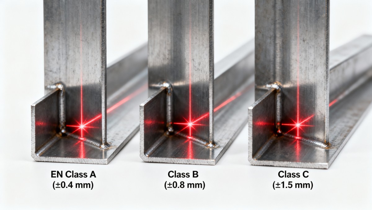 Why steel metal angle dimensions must match tolerance classes for welding