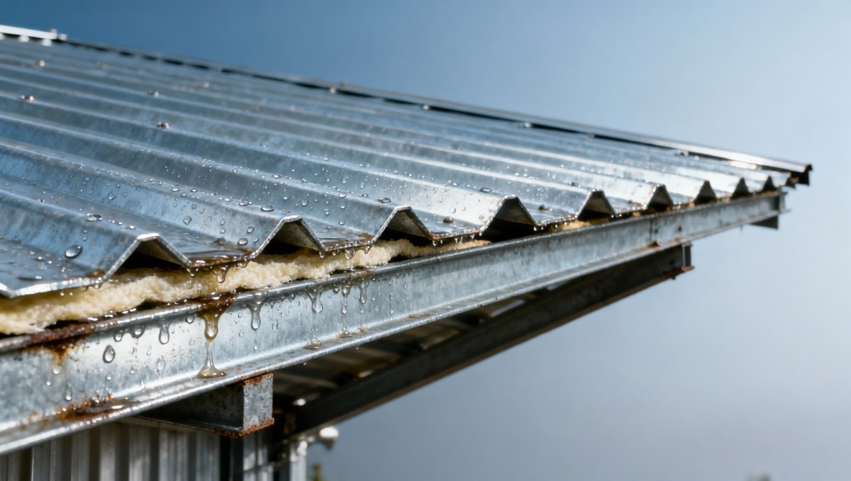 Galv sheeting in agricultural buildings: Why condensation behind cladding accelerates corrosion صفائح الجلفنة في المباني الزراعية: لماذا يعجل التكثيف خلف التغليف من التآكل