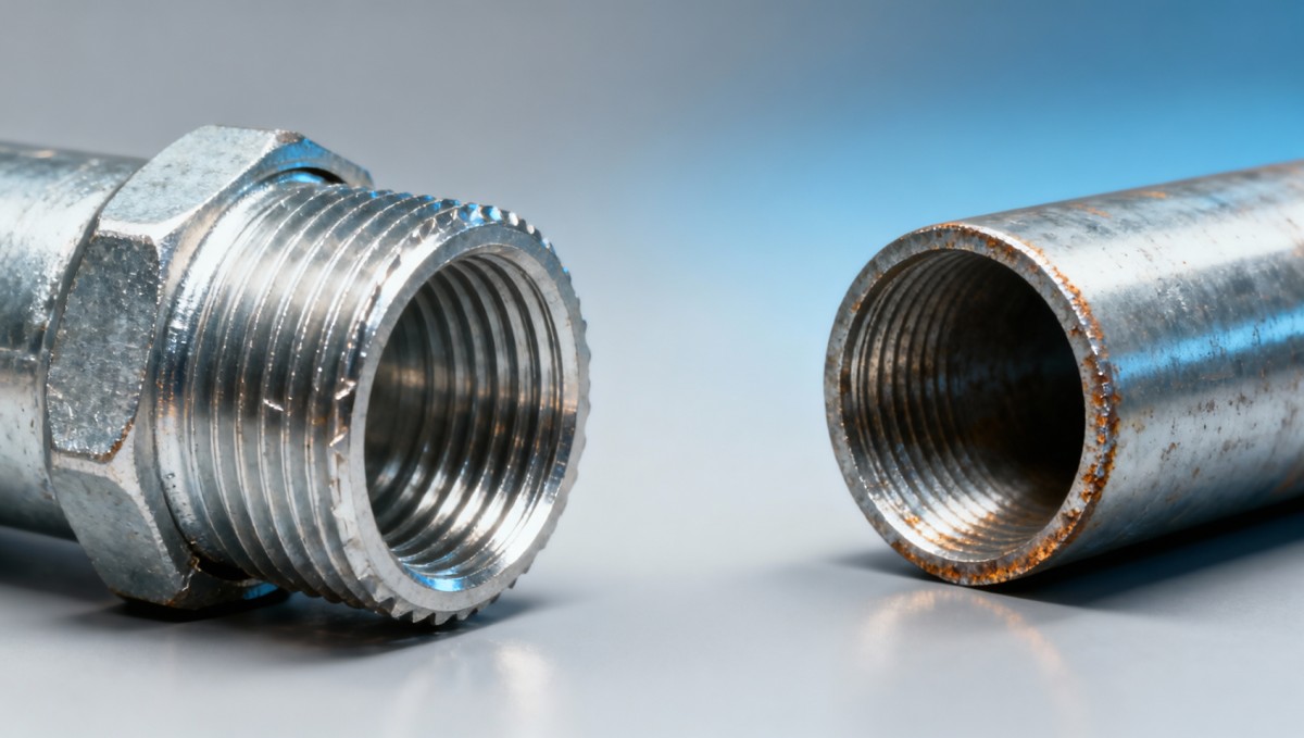 Galvanized plumbing pipe joints often leak after 7–10 years — is thread sealant the real culprit?