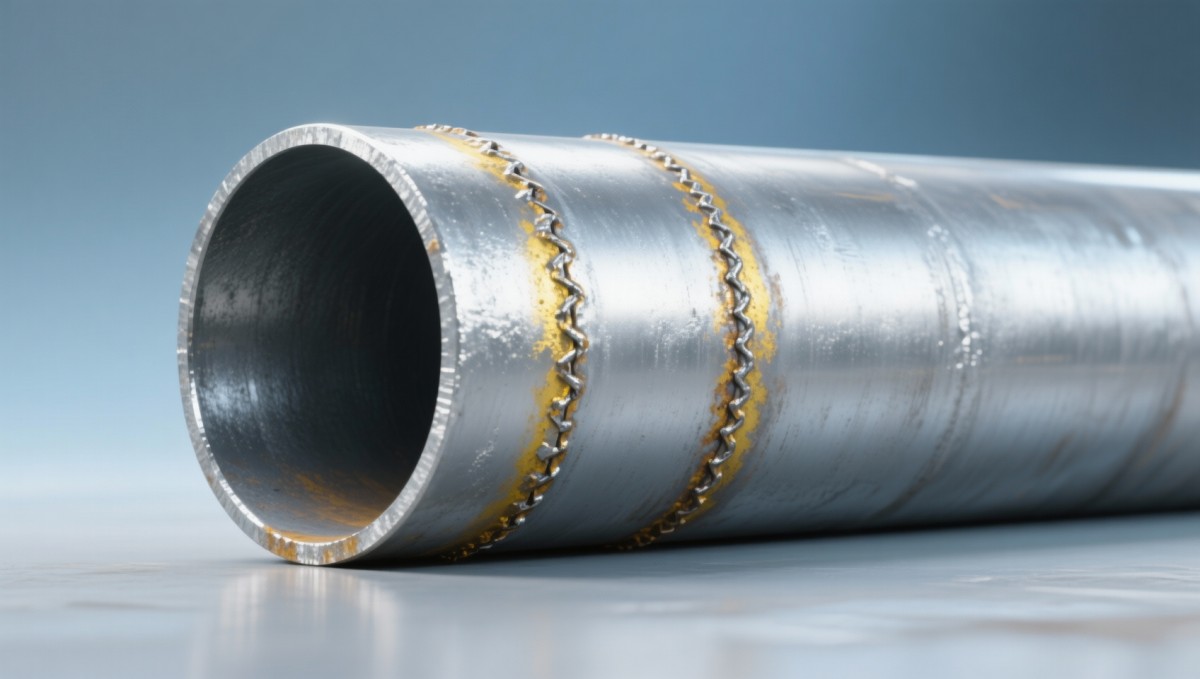 Galvanized industrial pipe exposed to ammonia vapors — why corrosion starts at weld seams first