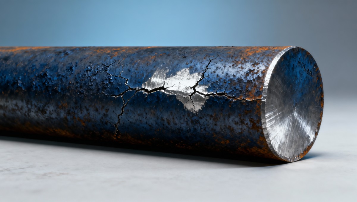 ASTM A36 round bar surface scale hides micro-cracks—inspect before machining