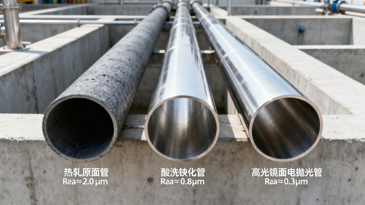 SS pipe for water supply: Does surface finish affect biofilm formation?