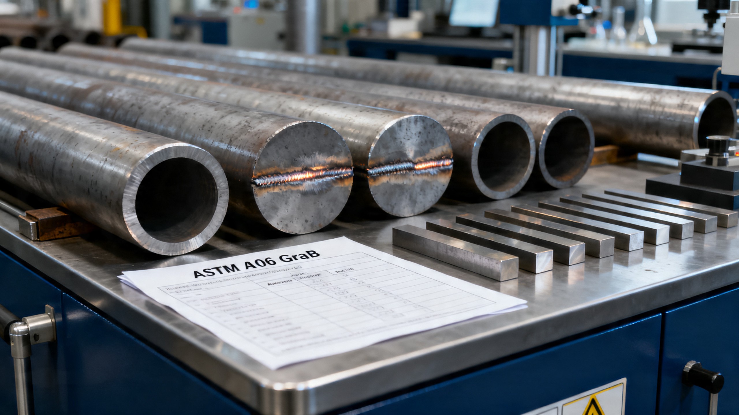 التركيب الكيميائي لـ ASTM A106 Gr B ومخاطر قابلية اللحام