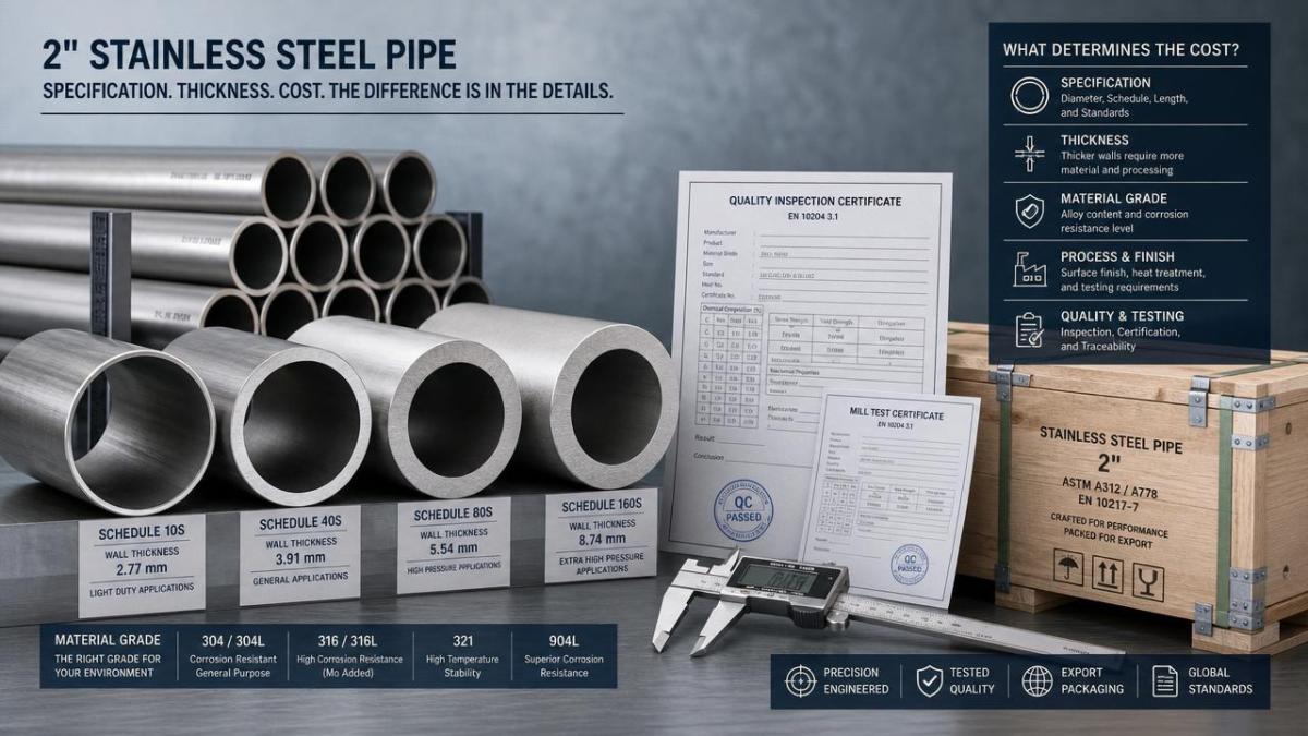SS Pipe 2 Inch Price: Size, Thickness, and Cost Differences