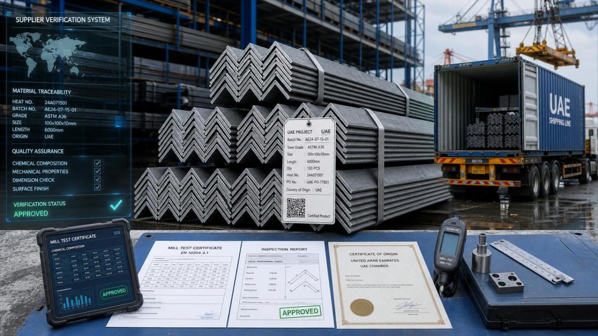 How to verify an Angle Steel supplier in UAE
