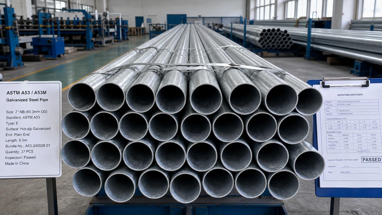 كيفية التحقق من مورد أنابيب ASTM A53 المجلفنة