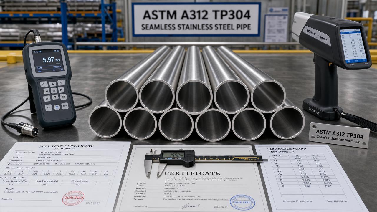 كيفية التحقق من جودة ASTM A312 TP304 غير الملحوم