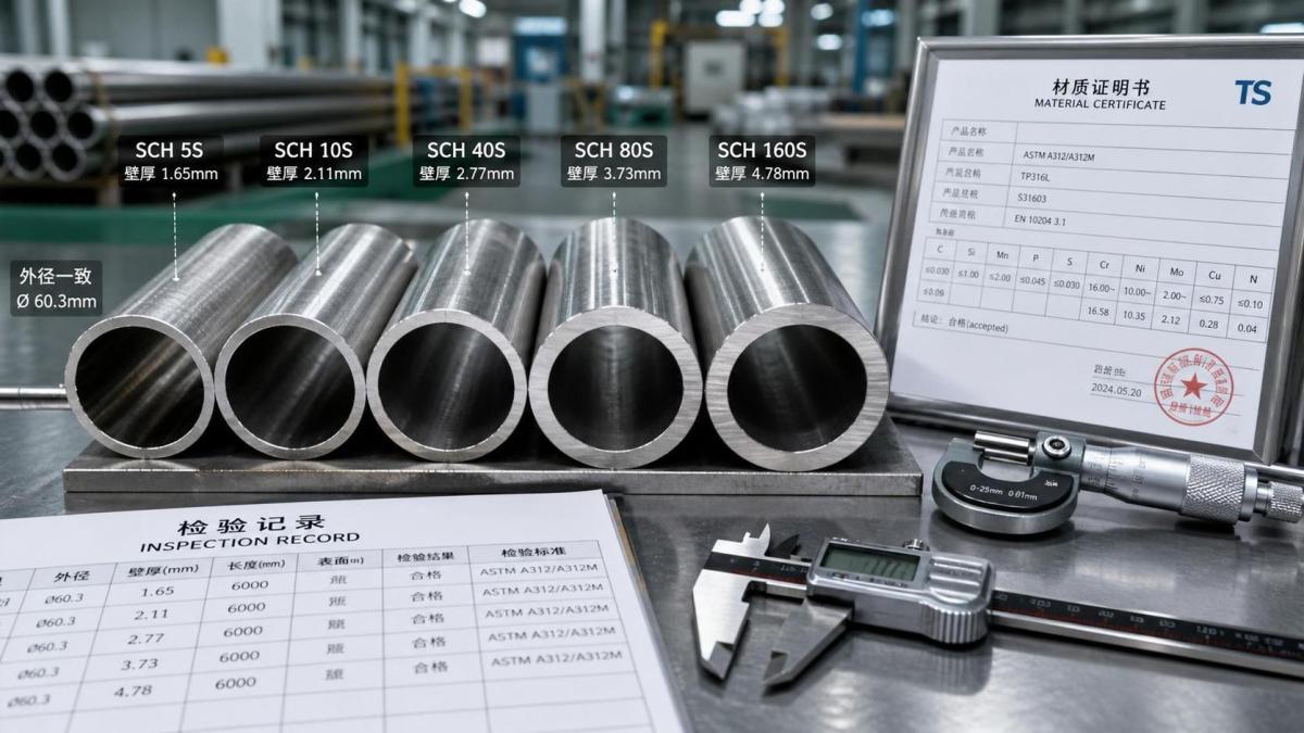 SS Pipe Schedule and Wall Thickness: What Buyers Need to Check