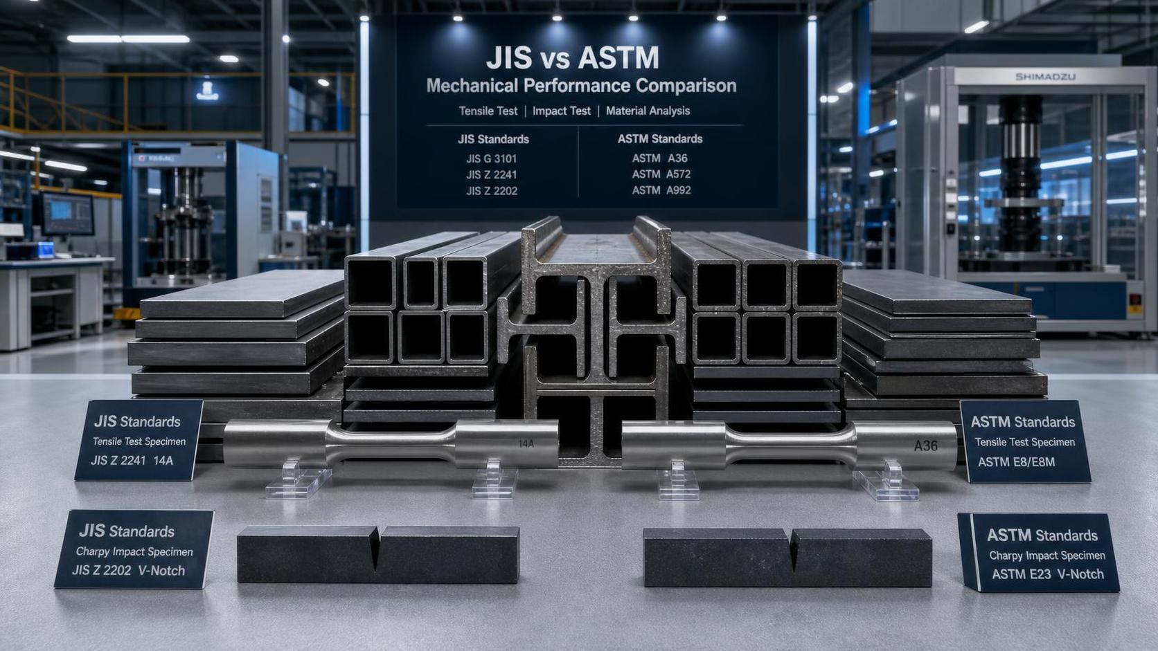 How JIS steel differs from ASTM steel in mechanical properties