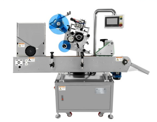 Máquina automática para rotulagem horizontal de garrafas redondas