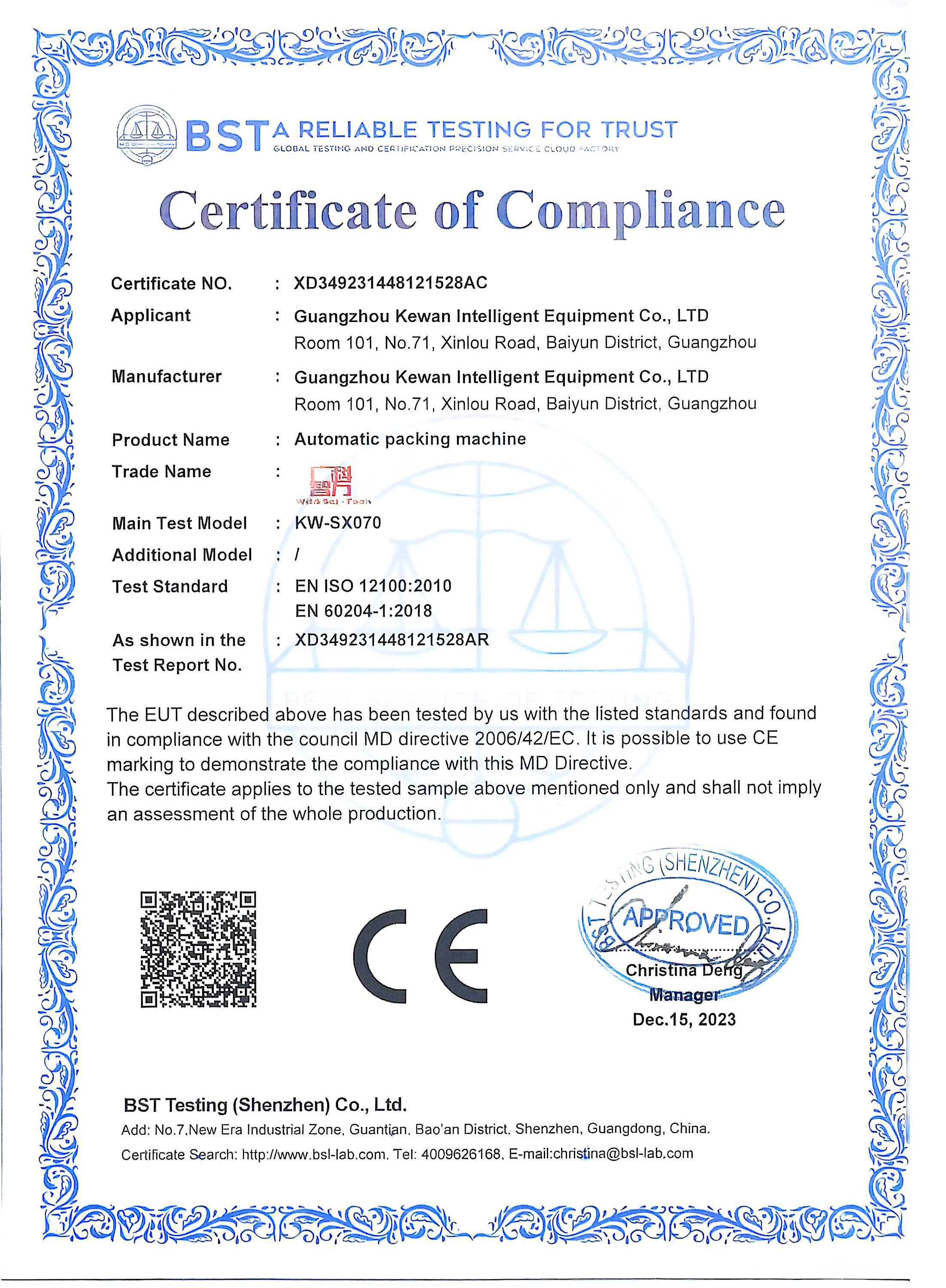 Chứng chỉ CE