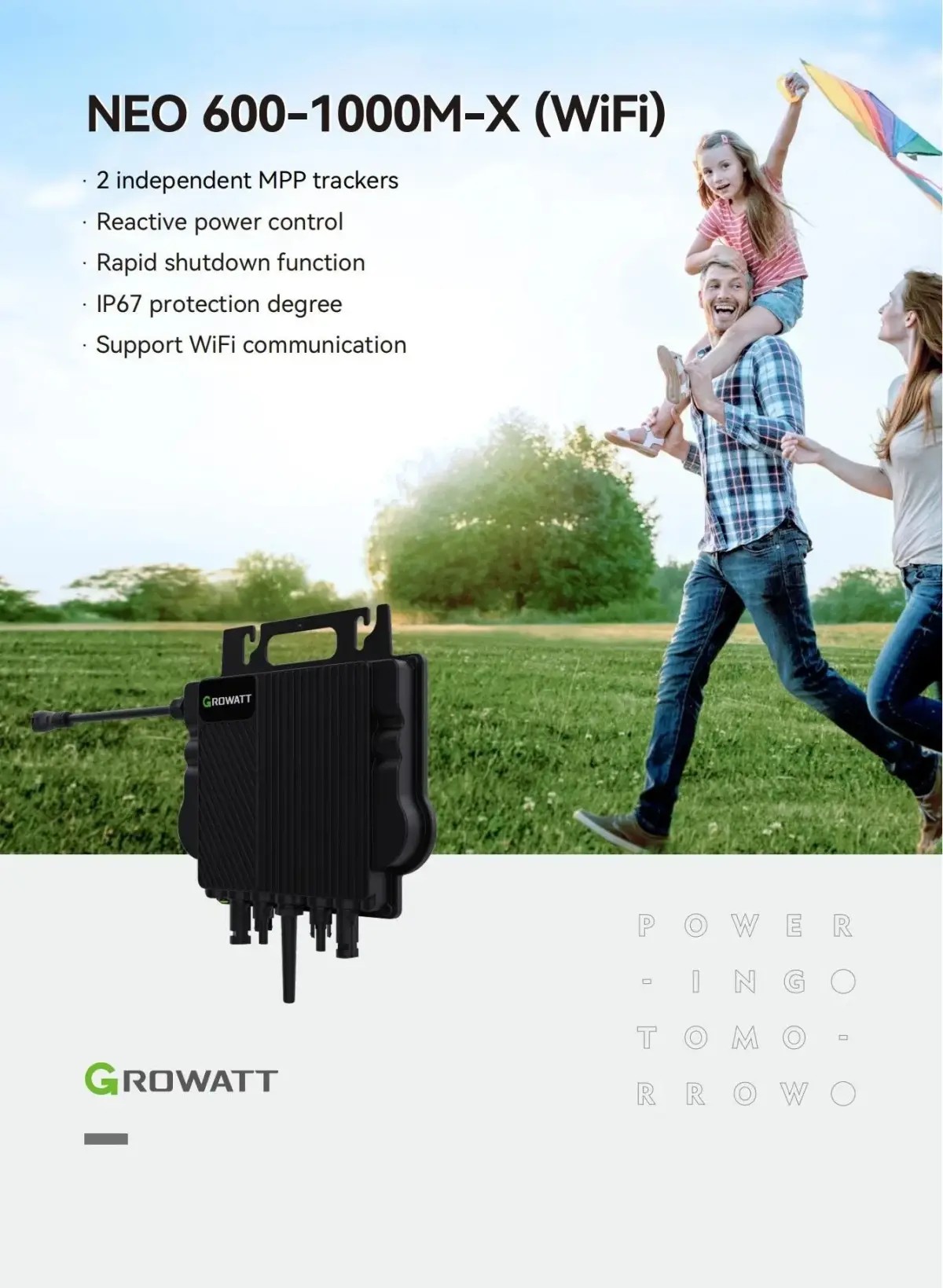 Growatt Intelligent String Monitoring Solar Inverter 1000 W 2 Growatt Intelligent String Monitoring Solar Inverter 1000 W 2