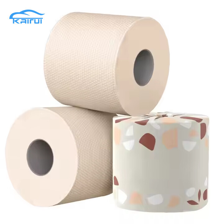 Custom Logo Unbleached Bamboo Toilet Paper Rolls