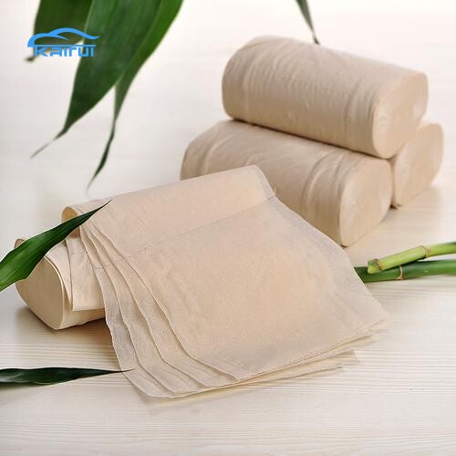 Custom Logo Unbleached Bamboo Toilet Paper Rolls