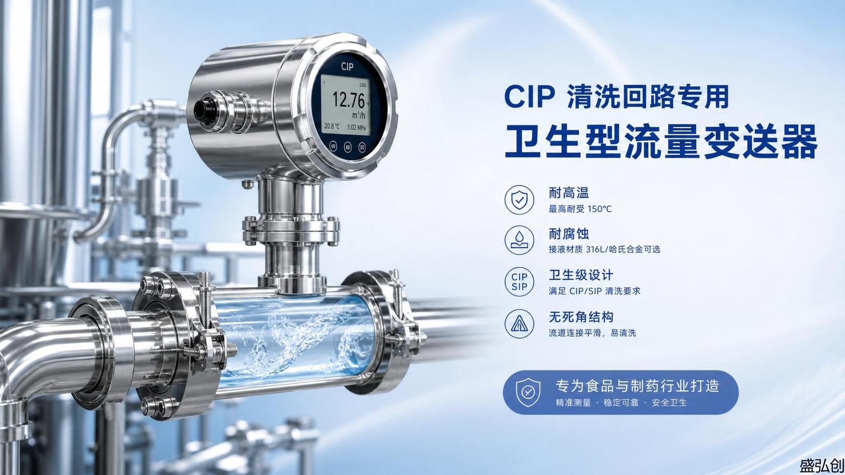 卫生型流量变送器为何重视CIP兼容